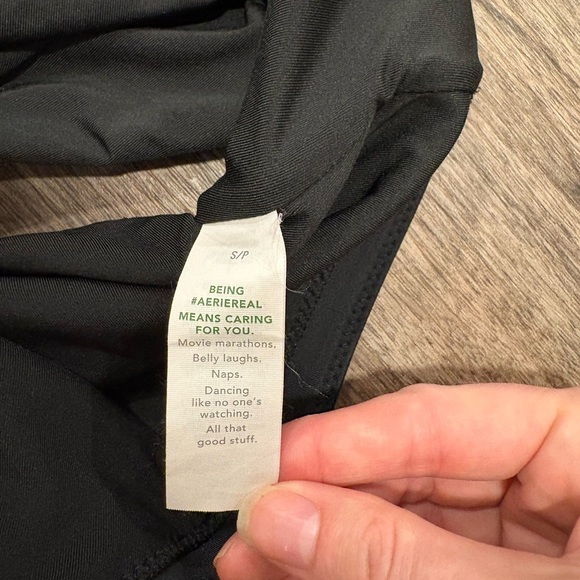 Aerie Black Swimsuit with Cutout Design Full Coverage - Picture 5 of 6